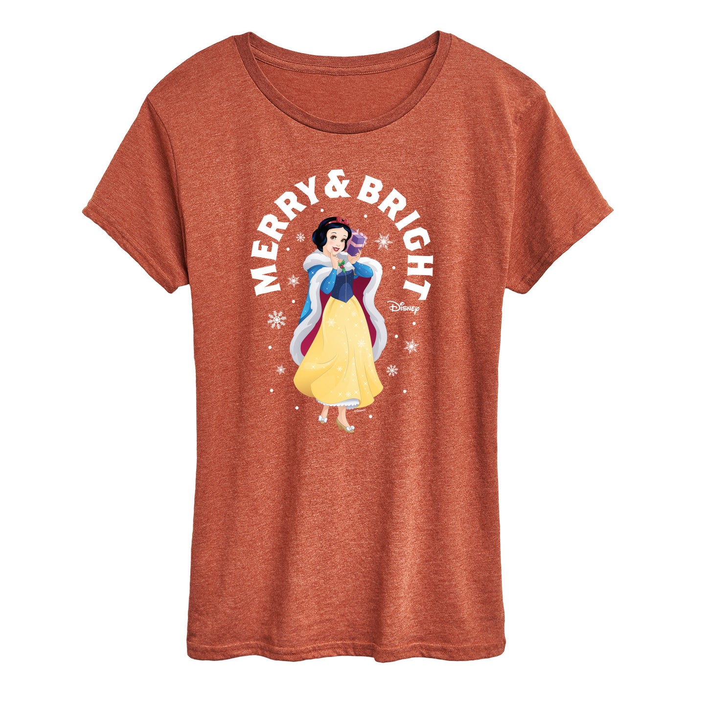 Disney - Merry And Bright Snow White - Women's Short Sleeve Graphic T-Shirt