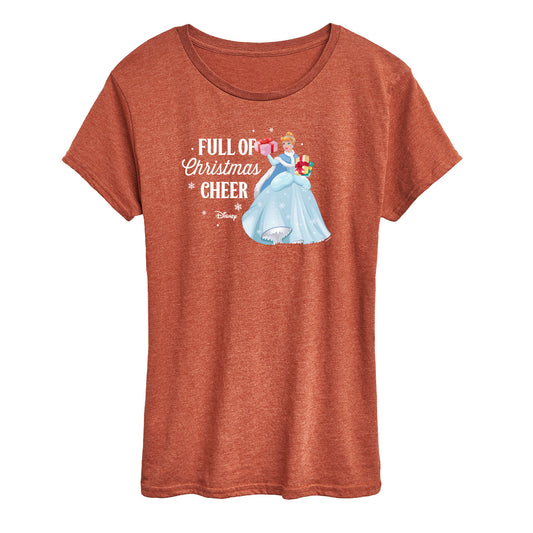 Disney - Full Of Christmas Cheer Cinderella - Women's Short Sleeve Graphic T-Shirt
