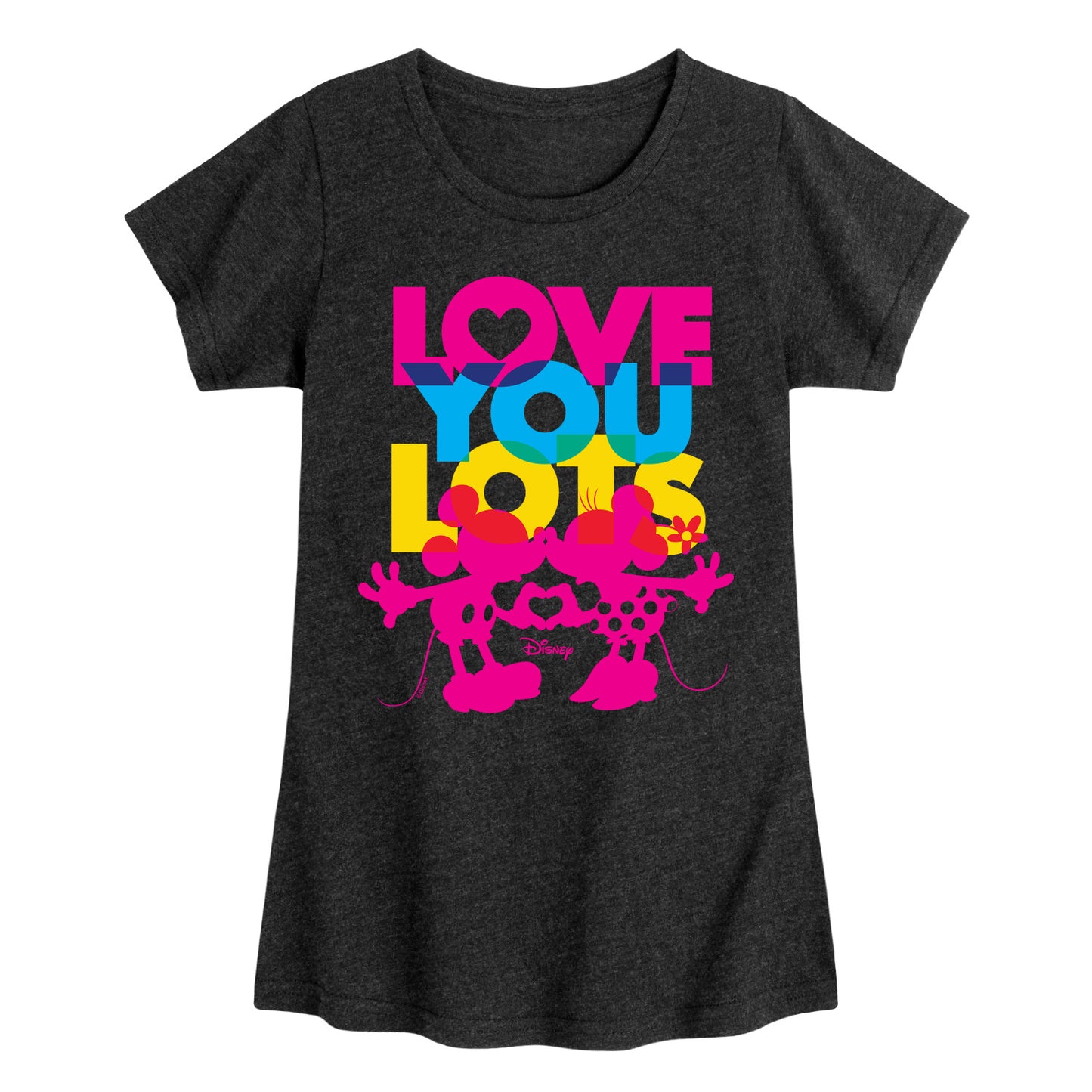 Disney - Love You Lots - Youth Girls Fitted Short Sleeve T-Shirt