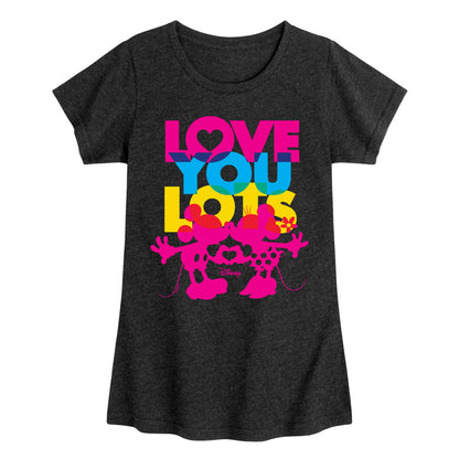 Disney - Love You Lots - Youth Girls Fitted Short Sleeve T-Shirt