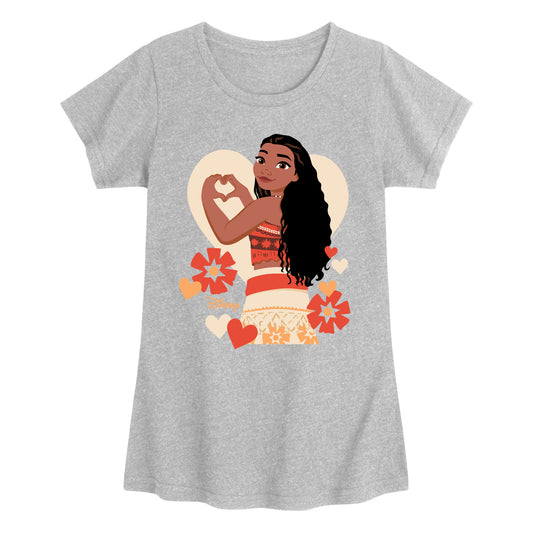 Moana - Love Moana - Youth Girls Fitted Short Sleeve T-Shirt