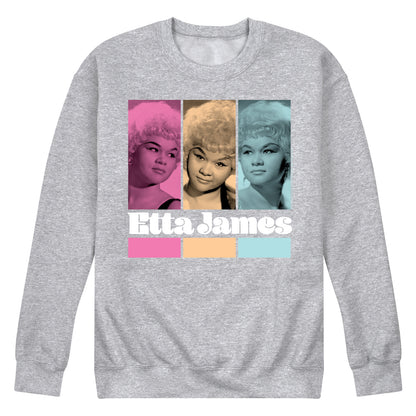 Etta James - Portrait Grid - Men's Crew Fleece Sweatshirt