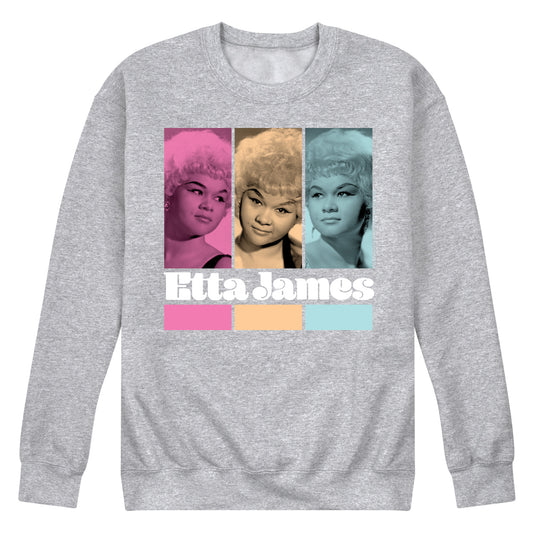 Etta James - Portrait Grid - Men's Crew Fleece Sweatshirt