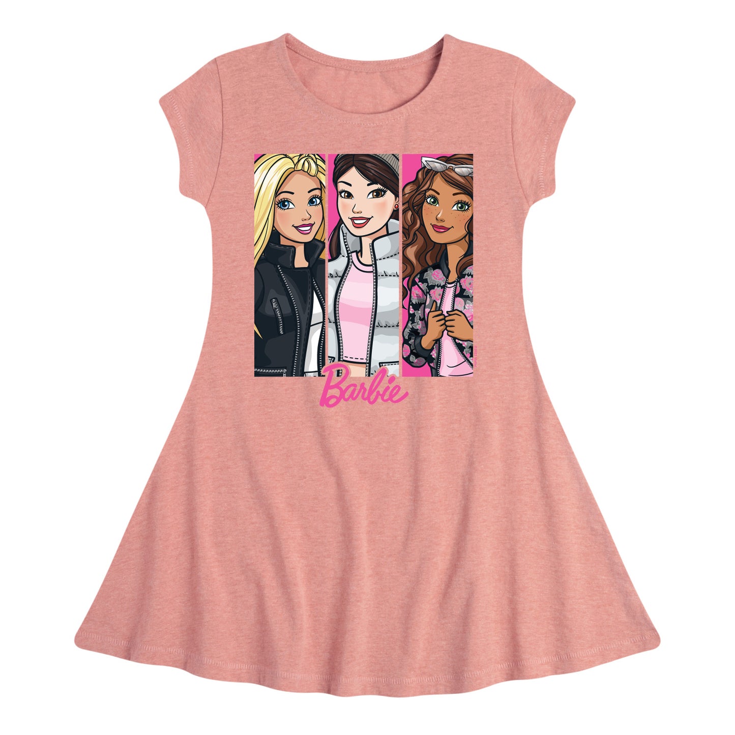 Barbie - Friends Going Out - Toddler And Youth Girls Fit And Flare Dress