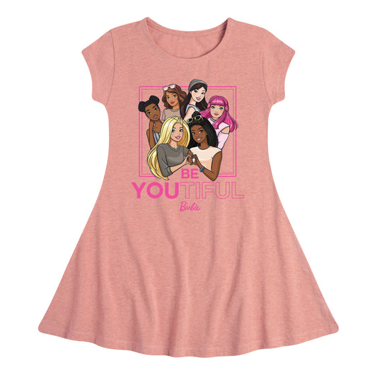 Barbie - BeYOUtiful - All Girls Are Beautiful - Toddler And Youth Girls Fit And Flare Dress