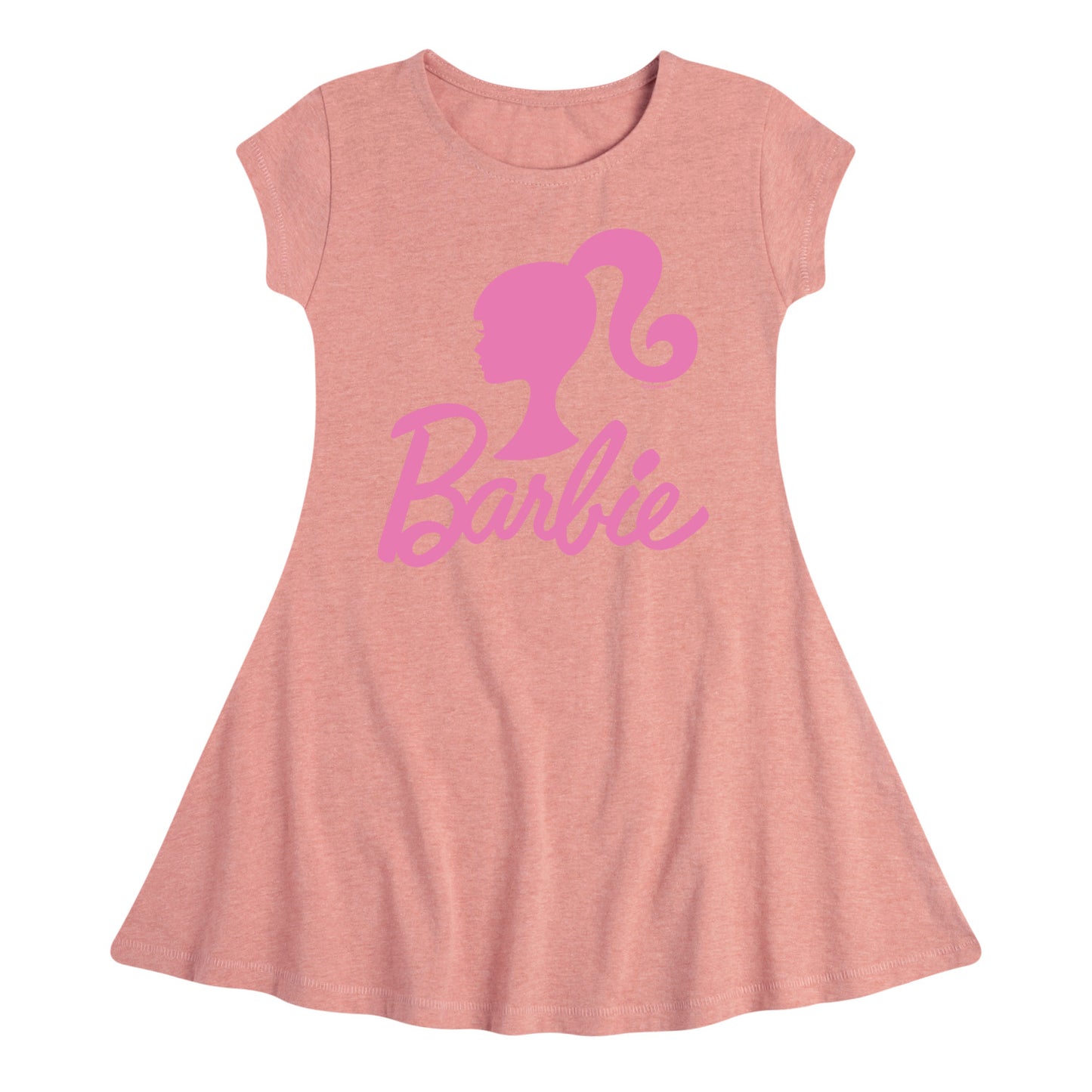 Barbie - Classic Logo Pink - Toddler And Youth Girls Fit And Flare Dress