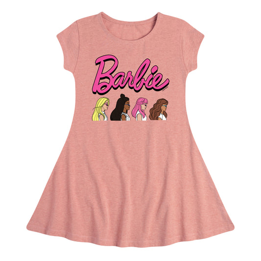 Barbie - Side Profiles with Friends - Toddler And Youth Girls Fit And Flare Dress