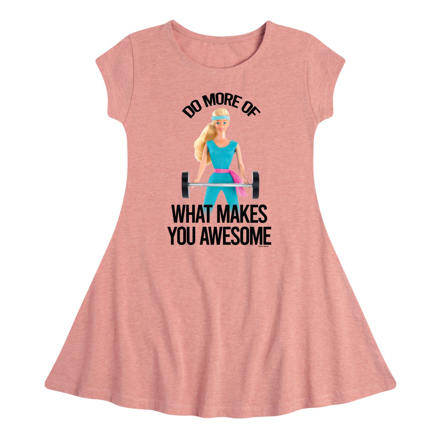Barbie - Do What Makes You Awesome - Toddler And Youth Girls Fit And Flare Dress