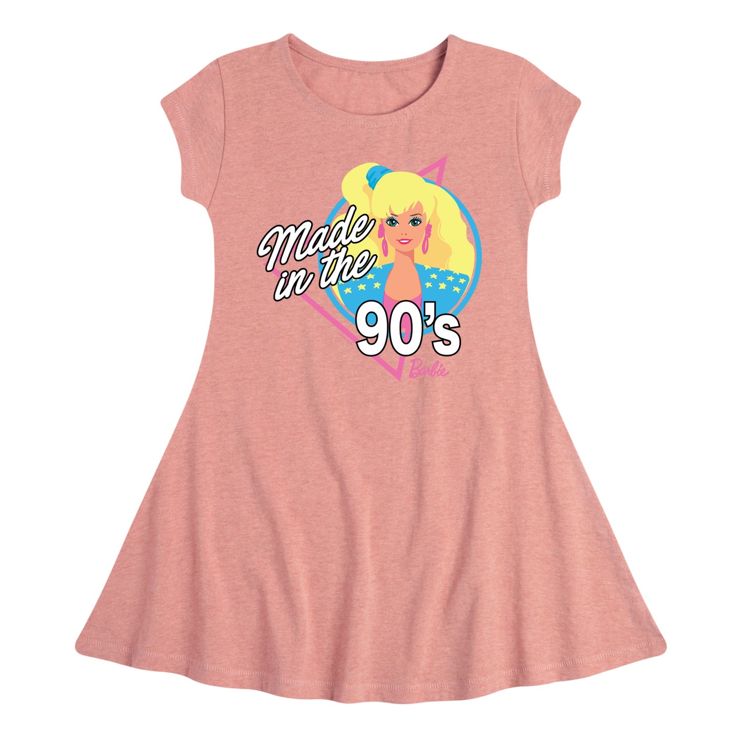 Barbie - Made in the 90's - Classic Barbie - Toddler And Youth Girls Fit And Flare Dress