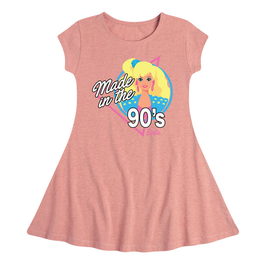 Barbie - Made in the 90's - Classic Barbie - Toddler And Youth Girls Fit And Flare Dress