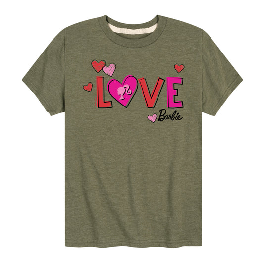 Barbie - Patterned Love - Toddler And Youth Short Sleeve Graphic T-Shirt
