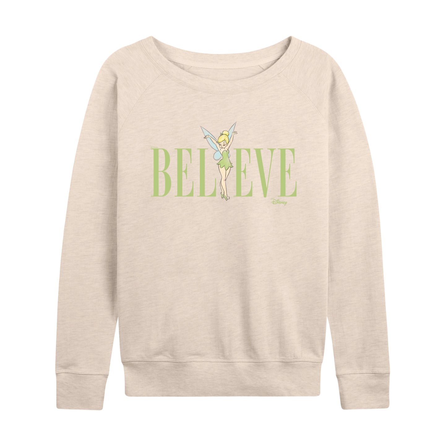 Tinker Bell - Believe  - Ladies French Terry Long Sleeve Shirt