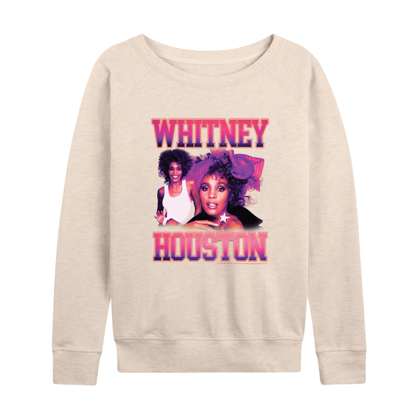 Whitney Houston - Vintage Whitney - Women's Lightweight French Terry Long Sleeve Shirt