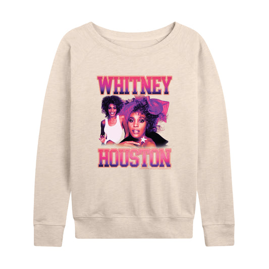 Whitney Houston - Vintage Whitney - Women's Lightweight French Terry Long Sleeve Shirt