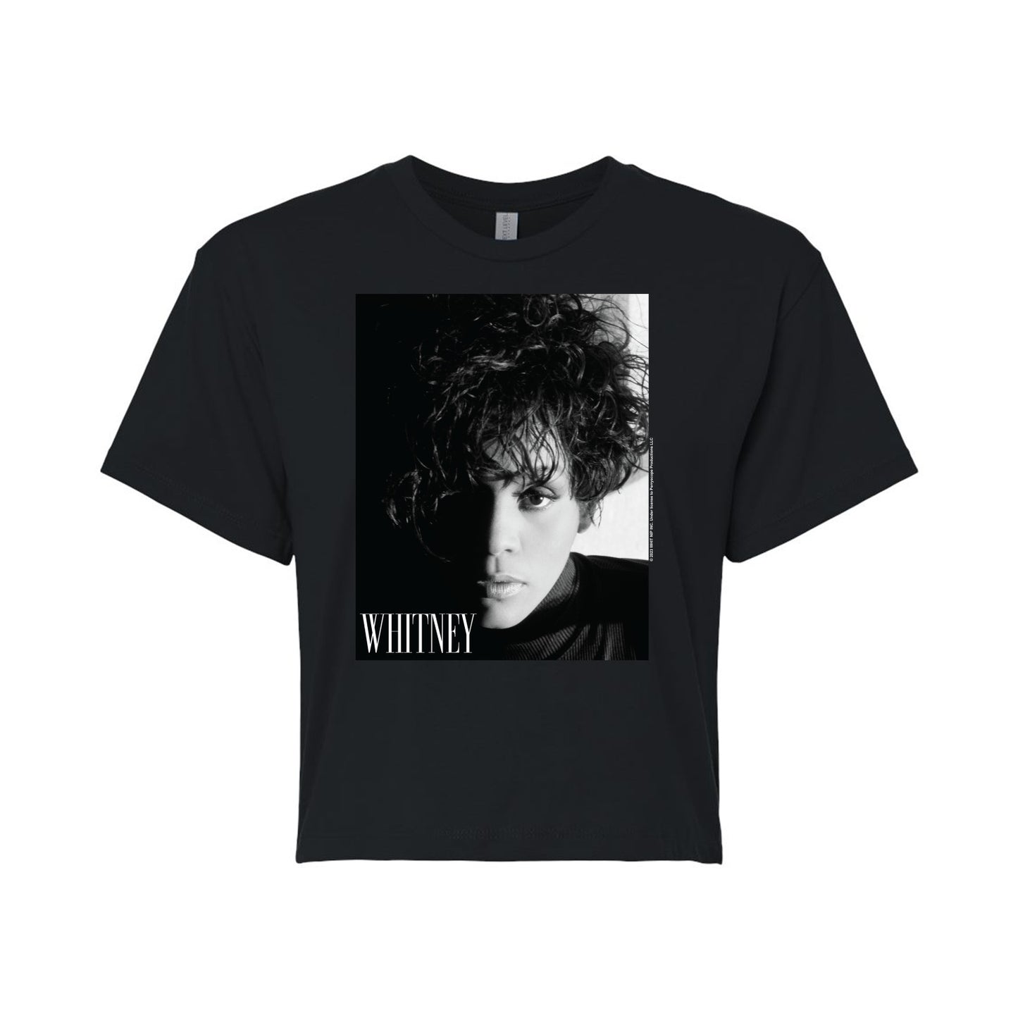 Whitney Houston - Whitney Box - Juniors Cropped Cotton Blend T-Shirt
