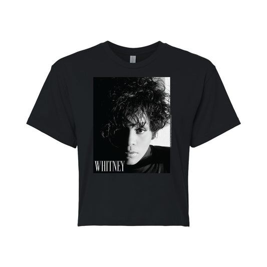 Whitney Houston - Whitney Box - Juniors Cropped Cotton Blend T-Shirt