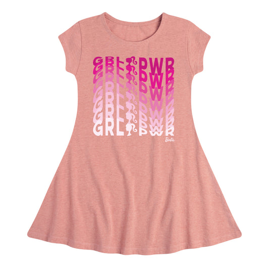 Barbie - Girl Power in Illusion Wave - Toddler And Youth Girls Fit And Flare Dress