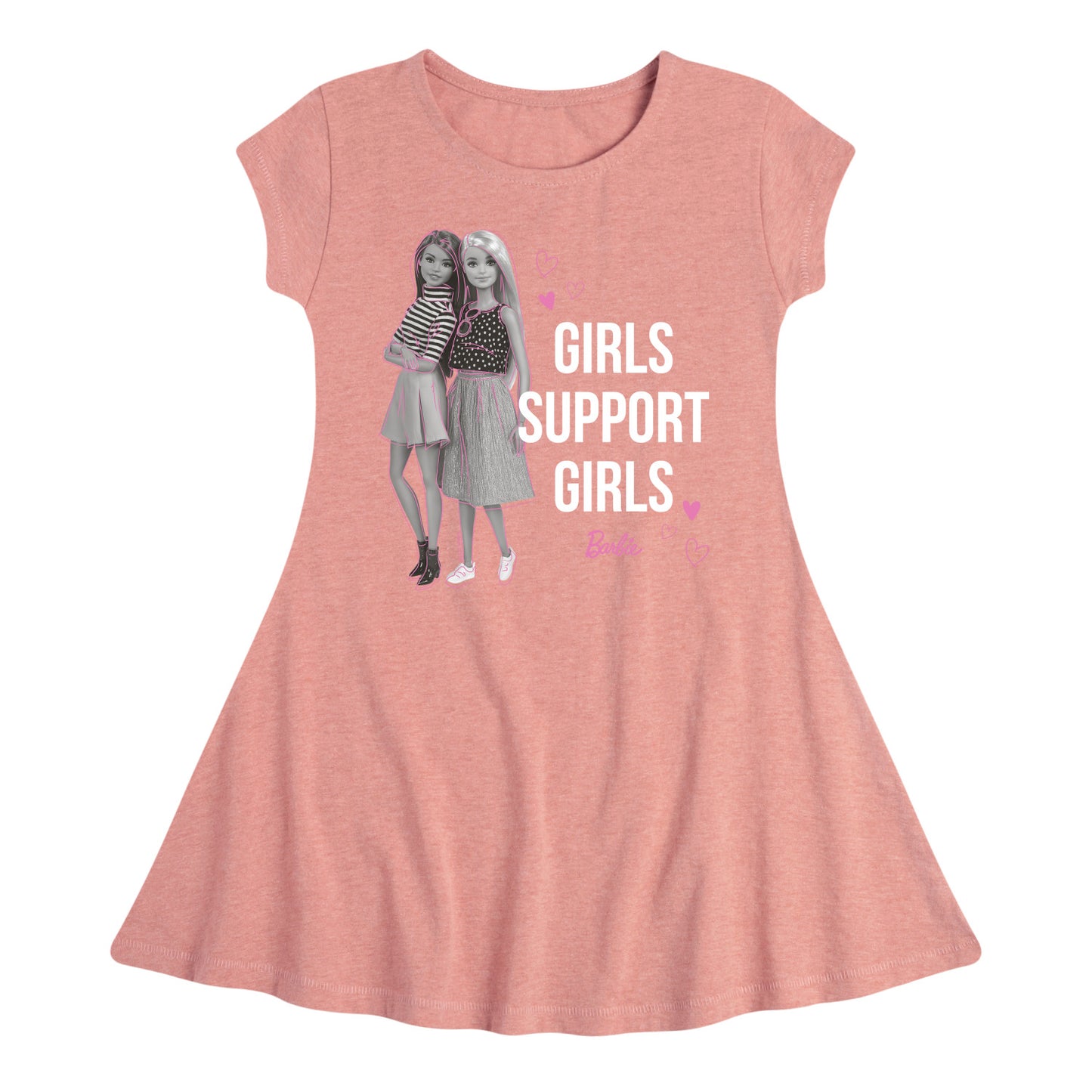 Barbie - Girls Support Girls - Classic Dolls - Toddler And Youth Girls Fit And Flare Dress