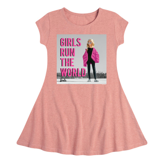 Barbie - Girls Run the World - Cool Style - Toddler And Youth Girls Fit And Flare Dress