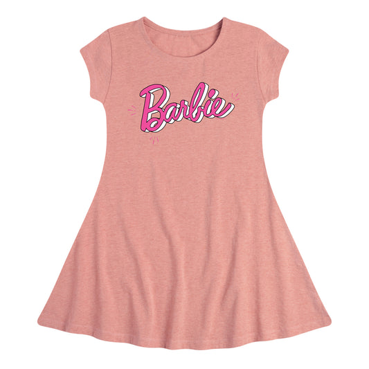 Barbie - Sketch Original - Toddler And Youth Girls Fit And Flare Dress