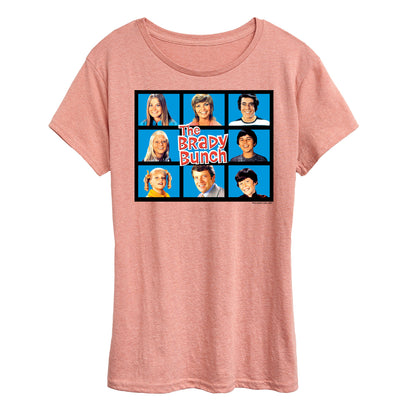 The Brady Bunch TV Show - Classic Hollywood Squares - Family - Women's Short Sleeve Graphic T-Shirt