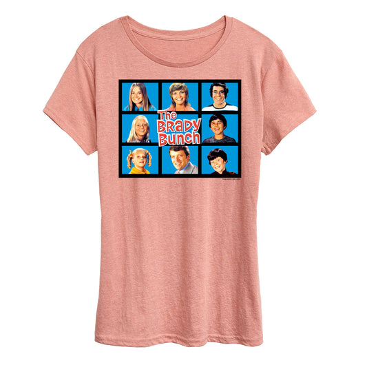The Brady Bunch TV Show - Classic Hollywood Squares - Family - Women's Short Sleeve Graphic T-Shirt