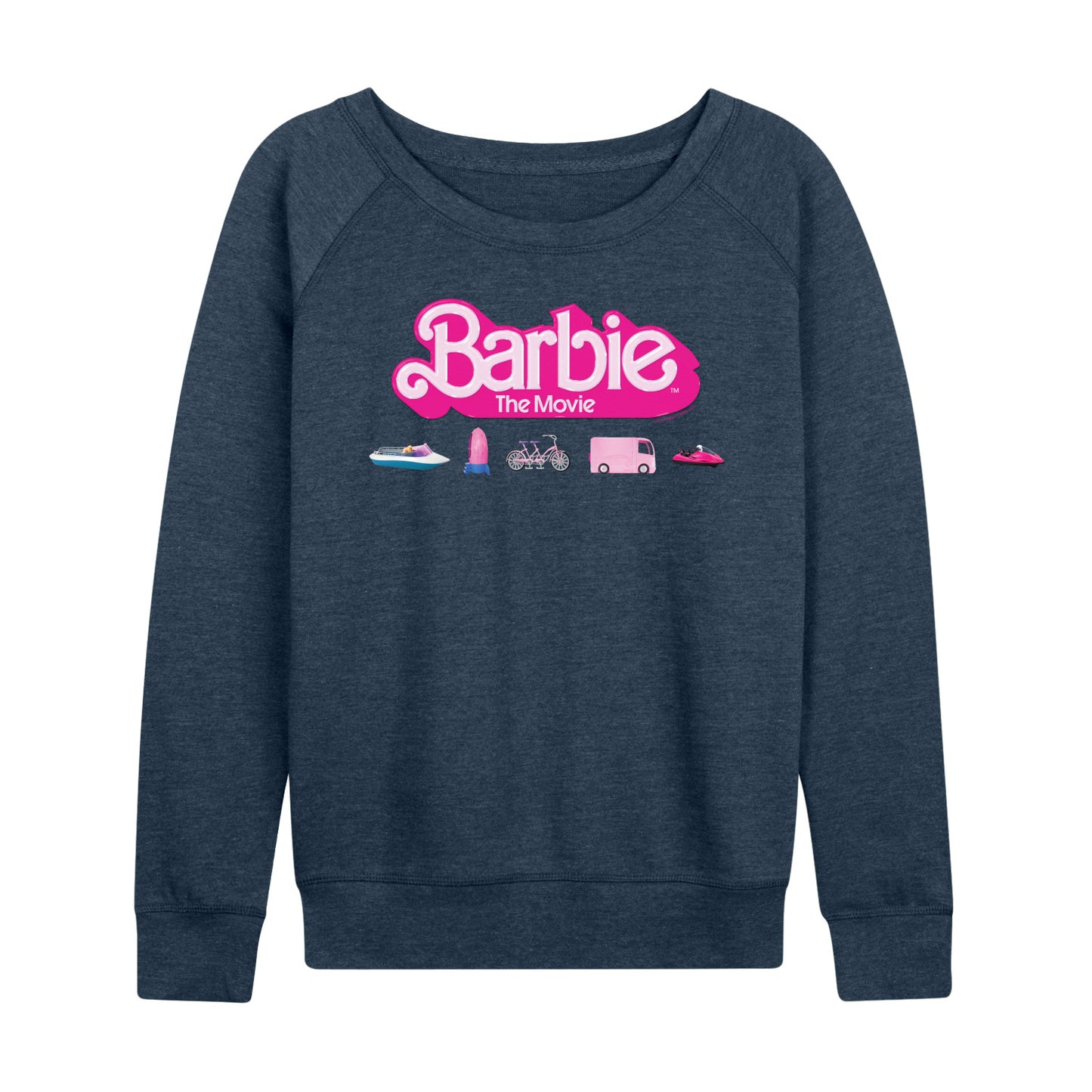 Barbie the Movie - Barbie Transportaion Vehicles - Women's Lightweight French Terry Long Sleeve Shirt