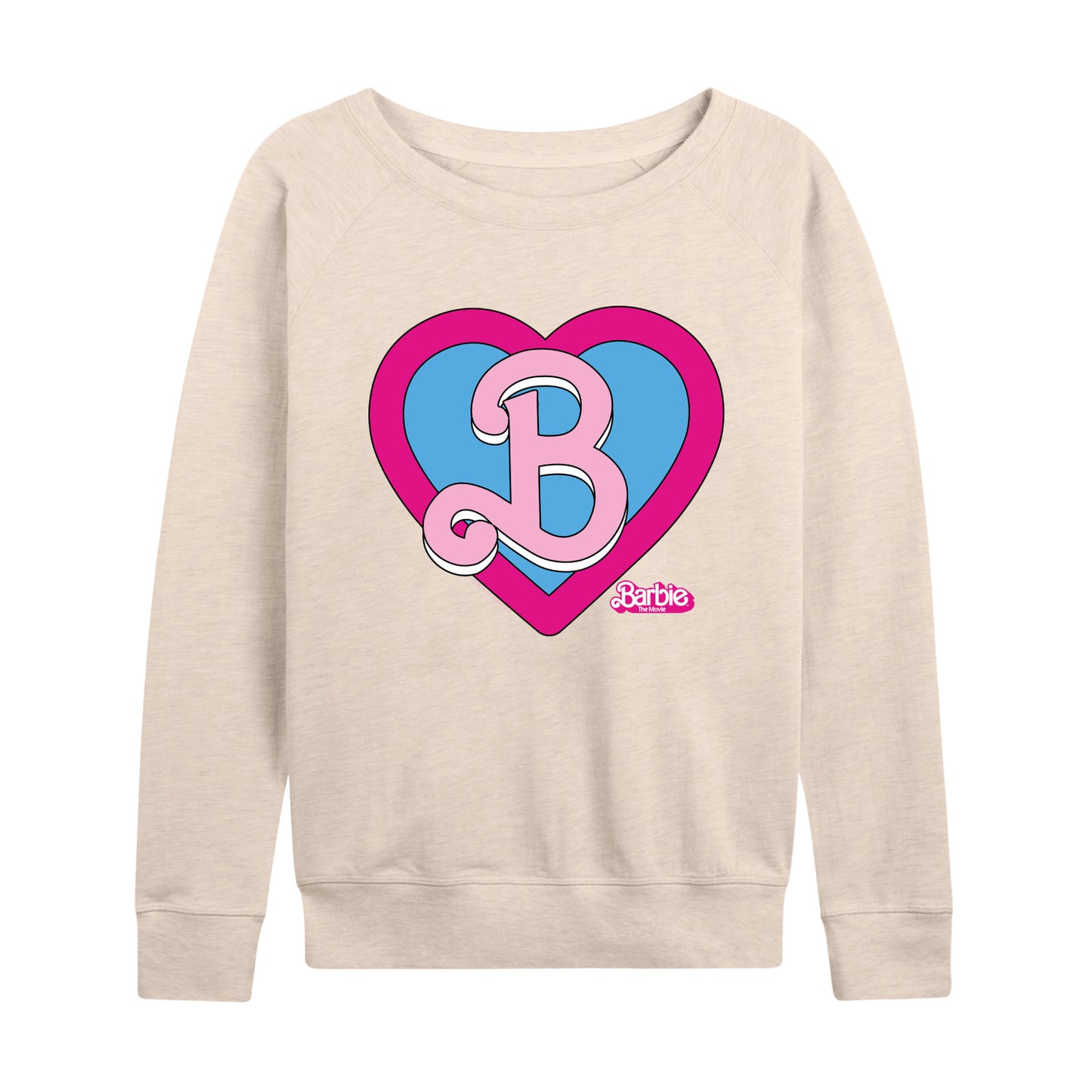 Barbie the Movie - Heart Crest - Women's Lightweight French Terry Long Sleeve Shirt