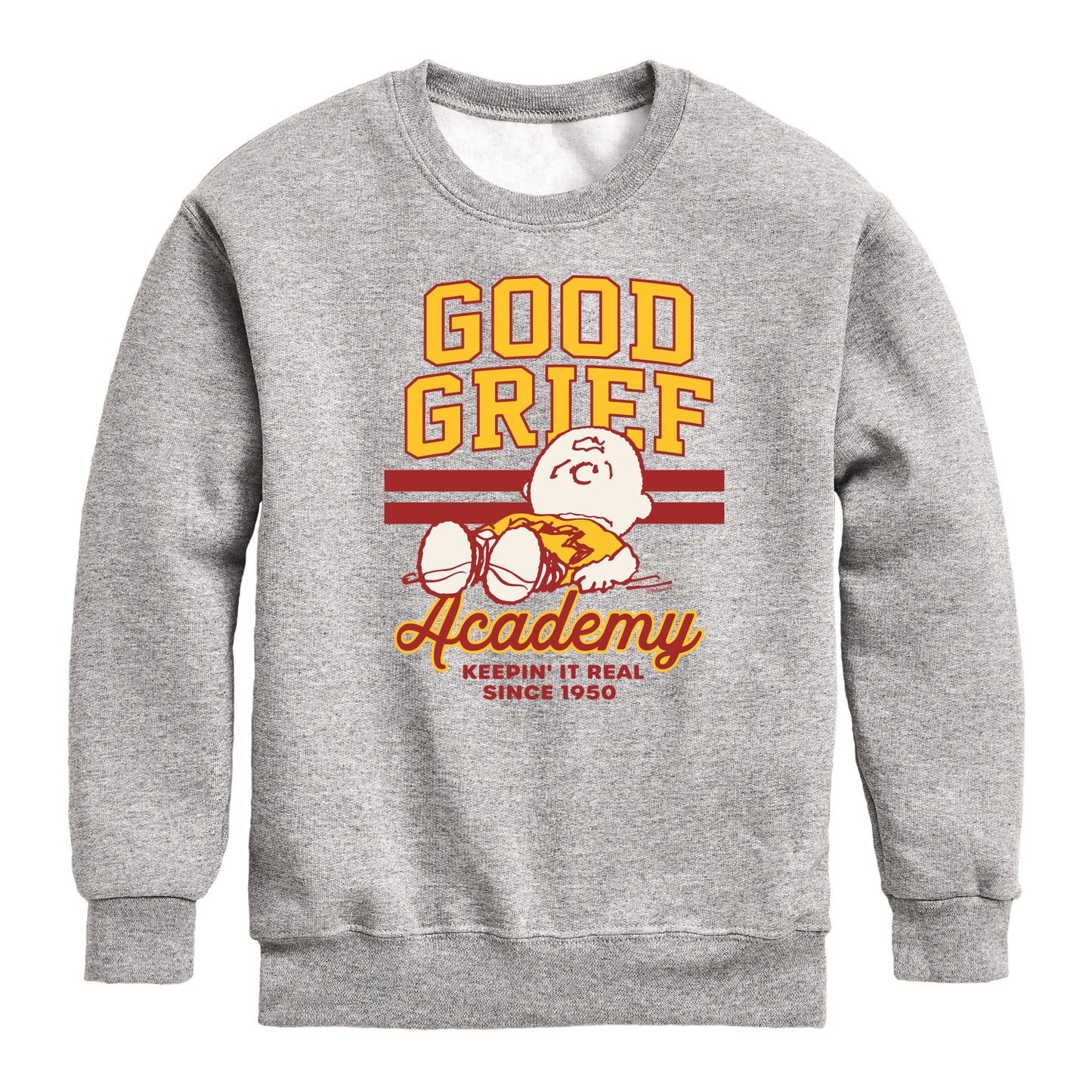 Peanuts - Good Grief Academy - Toddler & Youth Crewneck Fleece Sweatshirt
