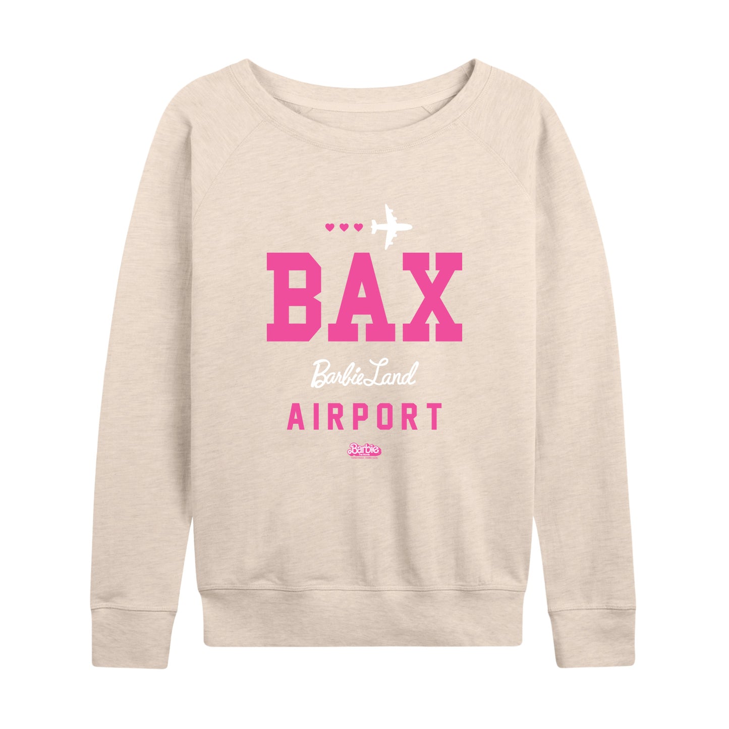 Barbie the Movie - BAK - Barbie Land Airport - Women's Lightweight French Terry Long Sleeve Shirt