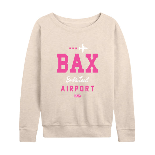 Barbie the Movie - BAK - Barbie Land Airport - Women's Lightweight French Terry Long Sleeve Shirt