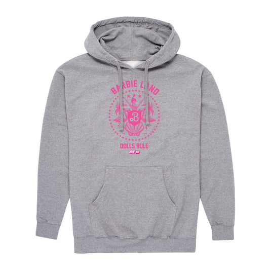Barbie the Movie - Barbie Land - Dolls Rule - Men's Pullover Hooded Fleece Sweatshirt
