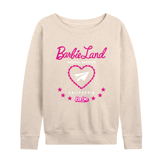 Barbie the Movie - Barbie Land Postal Service - Women's Lightweight French Terry Long Sleeve Shirt