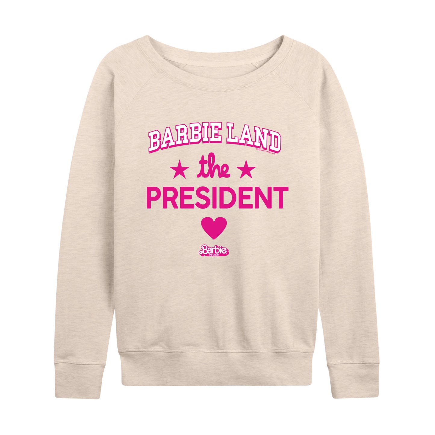 Barbie the Movie - Barbie Land President - Women's Lightweight French Terry Long Sleeve Shirt