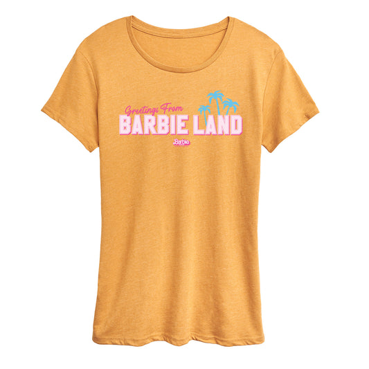 Barbie the Movie - Greetings from Barbie Land - Women's Short Sleeve Graphic T-Shirt