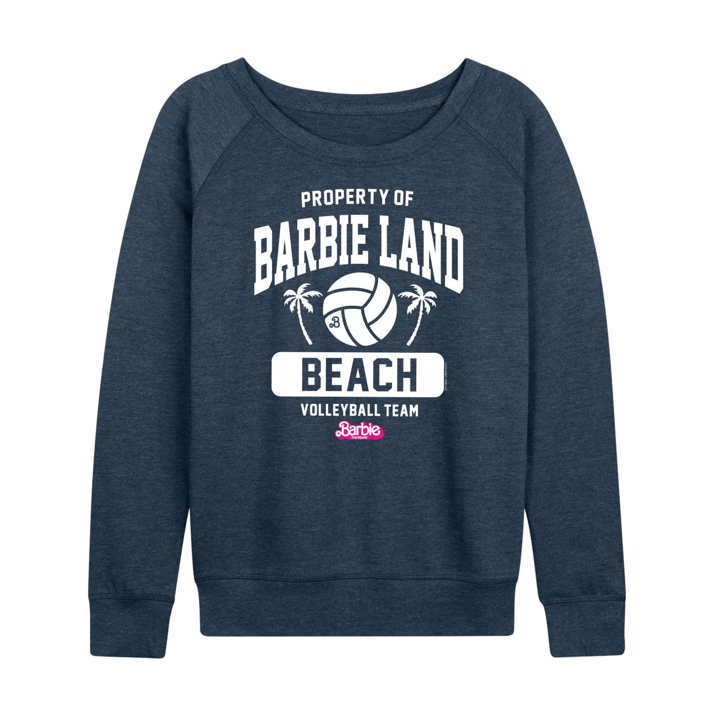 Barbie the Movie - Property of Barbie Land Beach Volleyball - Women's Lightweight French Terry Long Sleeve Shirt