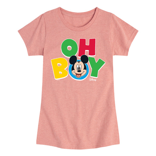 Disney Jr - Oh Boy  - Toddler & Youth Girls Short Sleeve Graphic T-Shirt