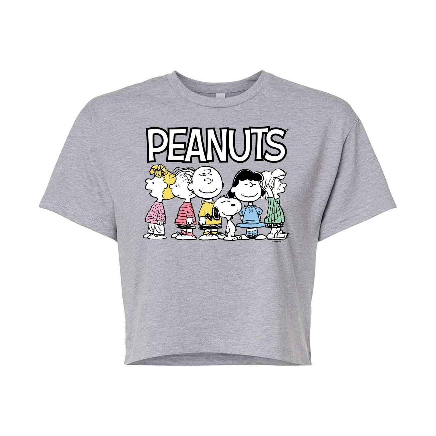 Peanuts - Peanuts Crew - Juniors Cropped Cotton Blend T-Shirt