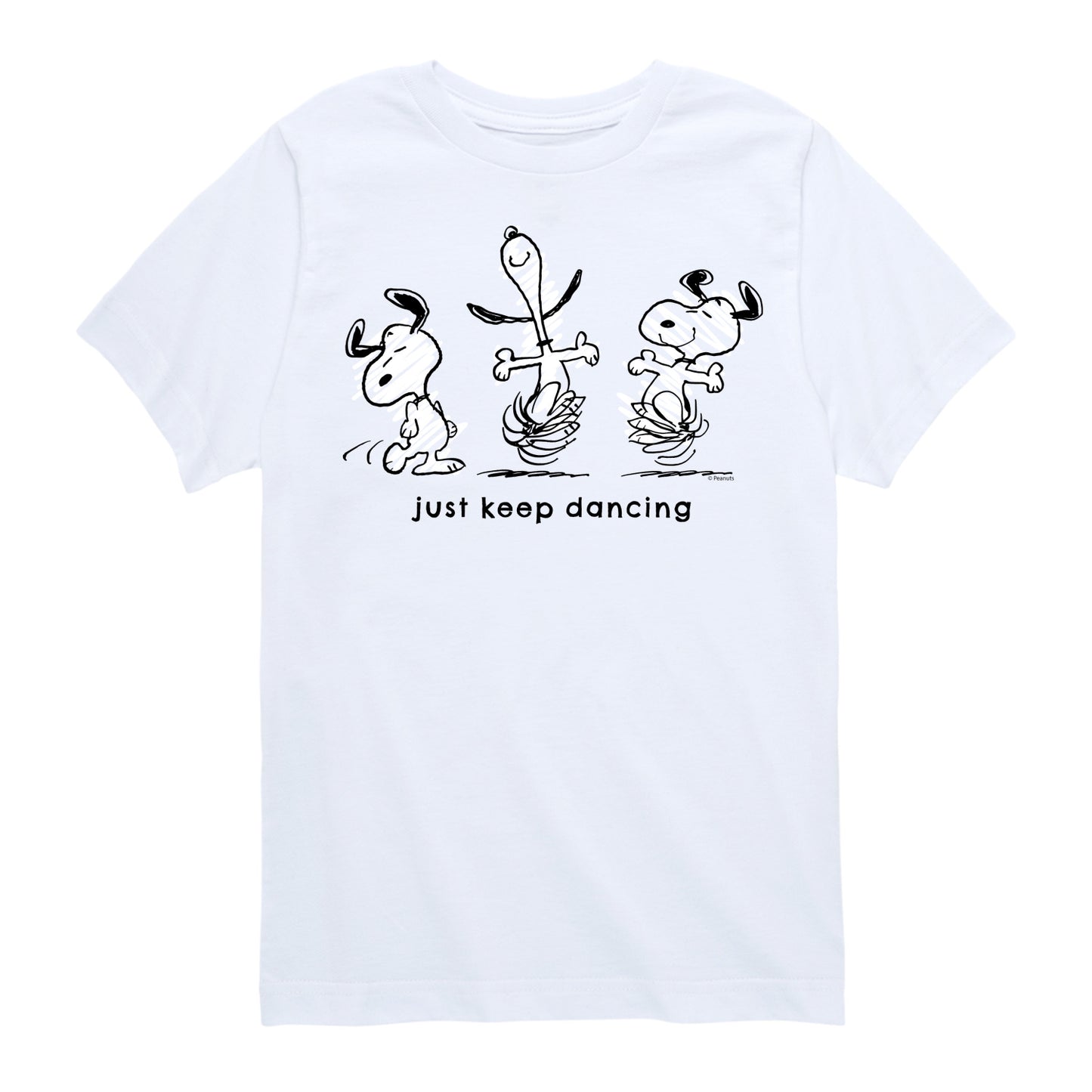 Peanuts - Snoopy Just Keep Dancing - Youth Short Sleeve Tee