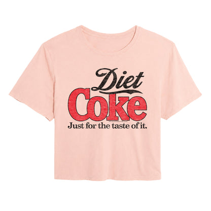 Coca-Cola - Diet Retro Logo - Juniors Cropped Graphic T-Shirt