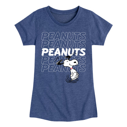 Peanuts - Snoopy Repeat - Toddler & Youth Girls Short Sleeve Graphic T-Shirt