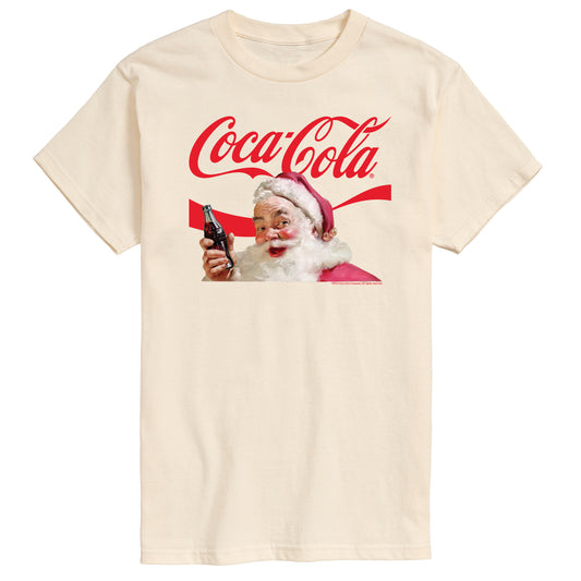 Coca-Cola - Santa Closeup - Men's Short Sleeve Graphic T-shirt