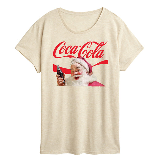Coca-Cola - Santa Closeup - Women's Short Sleeve Graphic T-Shirt
