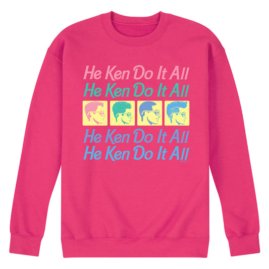 Barbie - He Ken Can Do It All Stacked - Men's Crew Neck Fleece Pullover