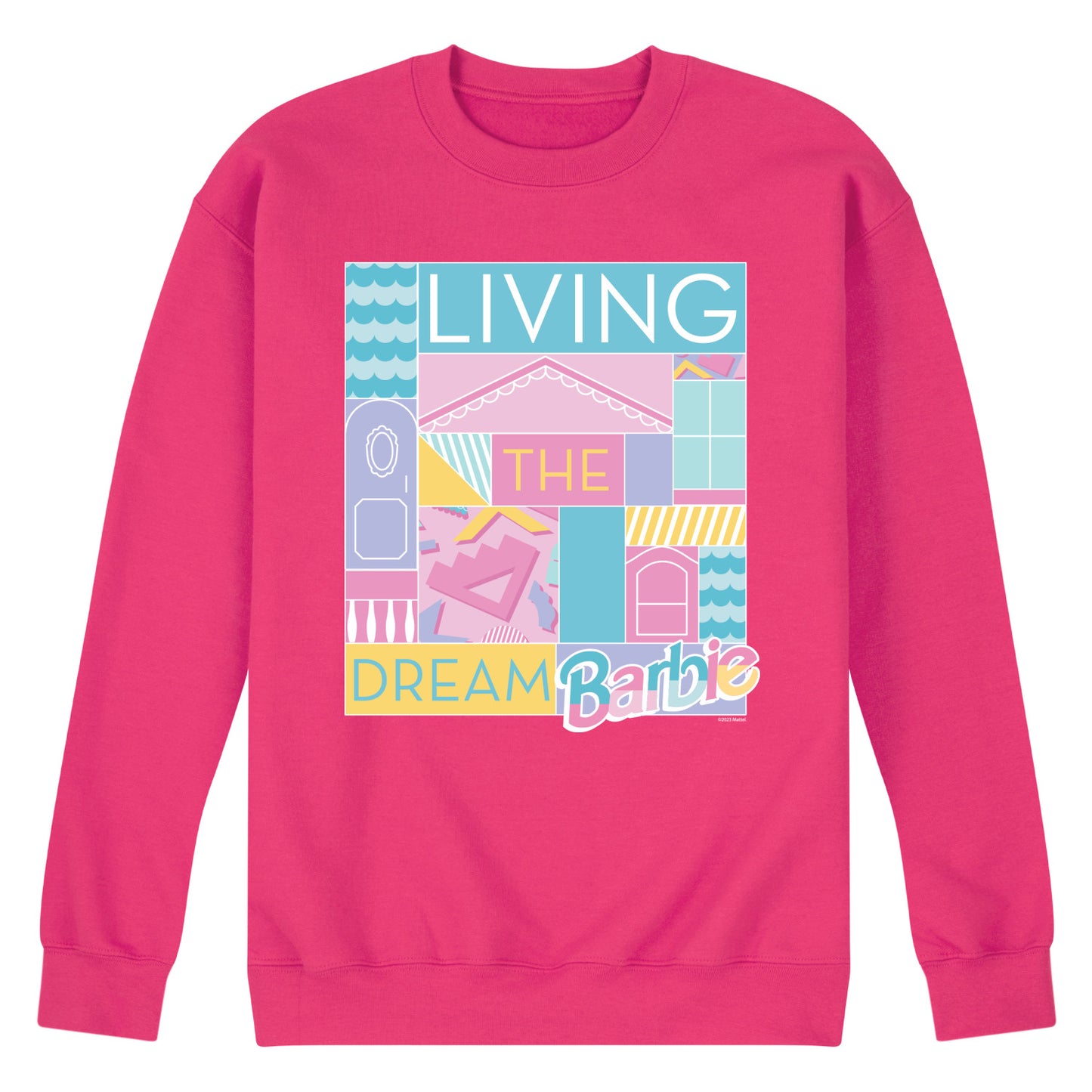 Barbie - Loving & Living the Dream - Men's Crew Neck Fleece Pullover