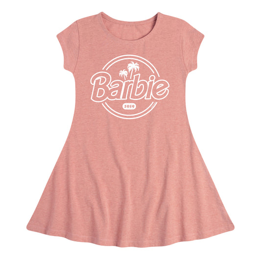 Barbie - Retro Logo 1959 - Toddler & Youth Girls Fit & Flare Dress