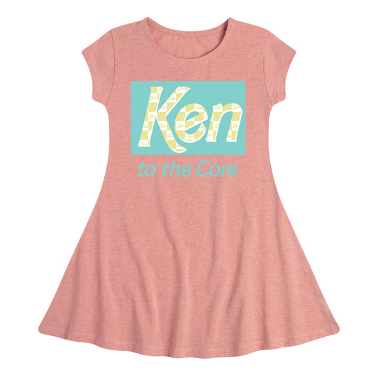 Barbie - Ken to the Core - Checked Style - Toddler & Youth Girls Fit & Flare Dress