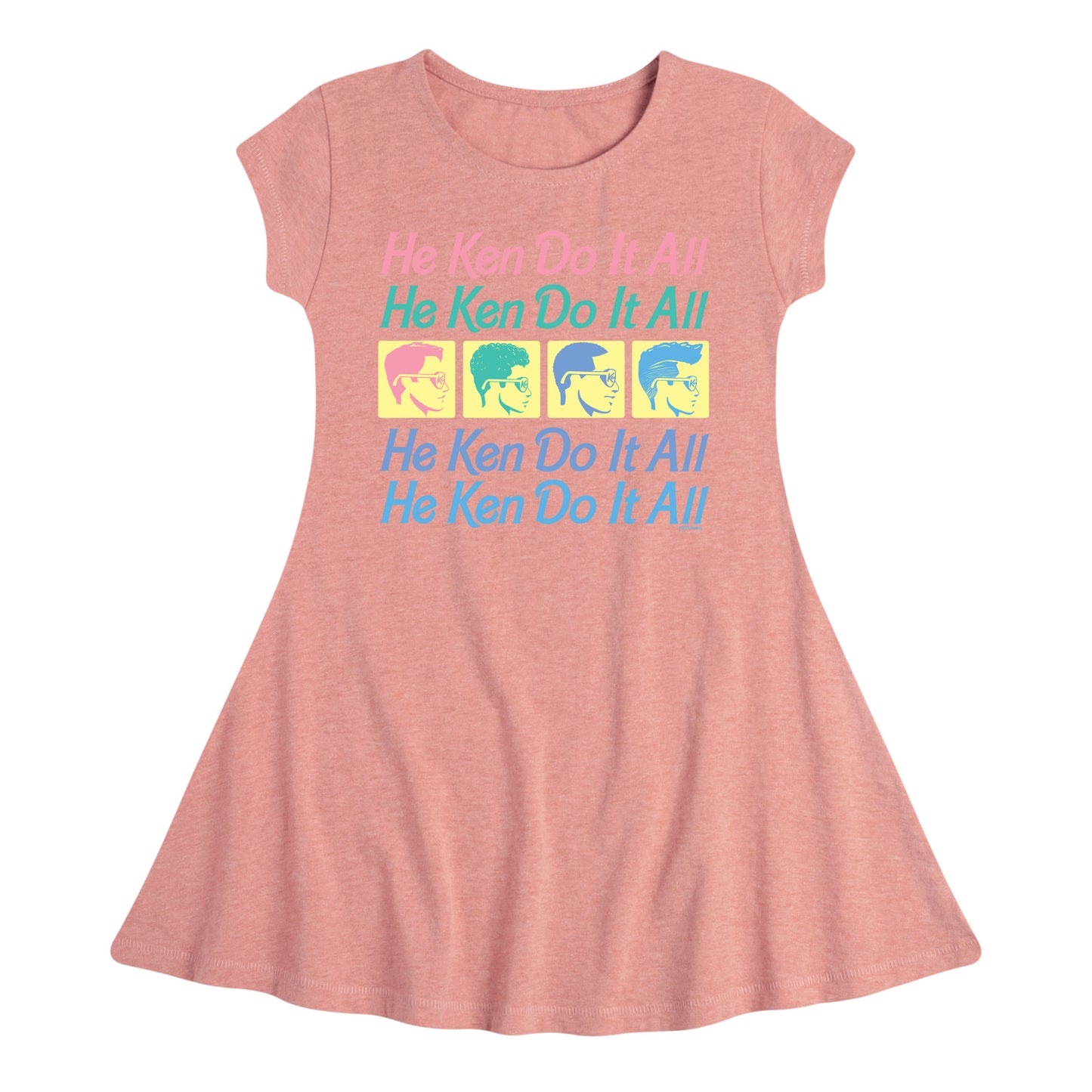 Barbie - He Ken Can Do It All - Toddler & Youth Girls Fit & Flare Dress