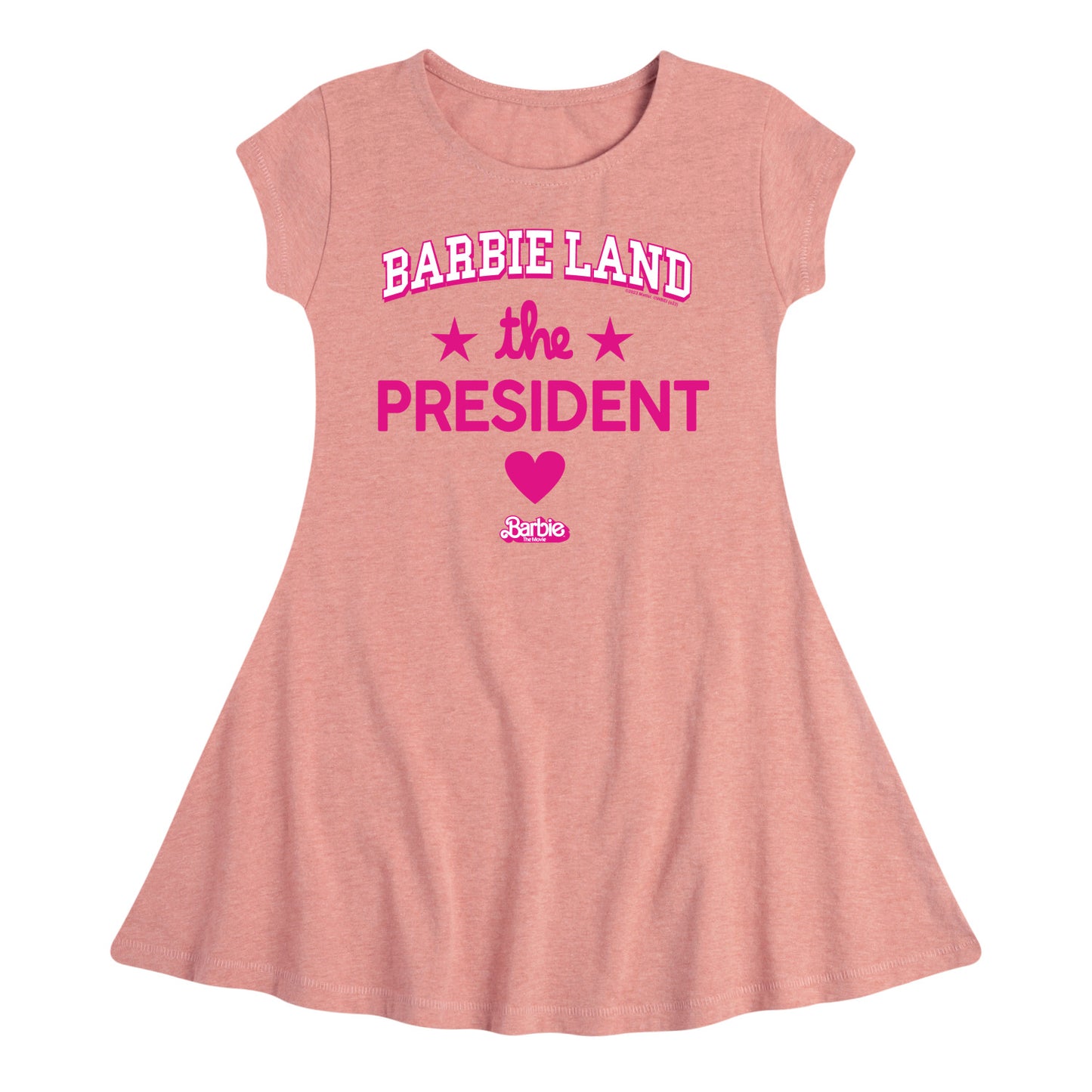 Barbie - Barbie Land Palm Trees - Toddler & Youth Girls Fit & Flare Dress