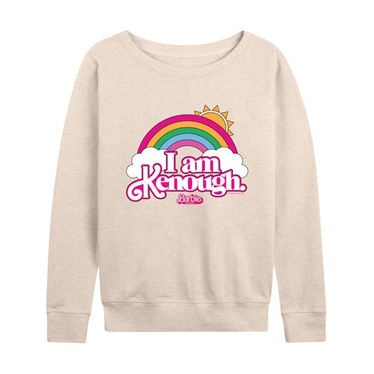 Barbie The Movie - I Am Kenough Rainbow Clouds - Women's Lightweight French Terry Long Sleeve Shirt